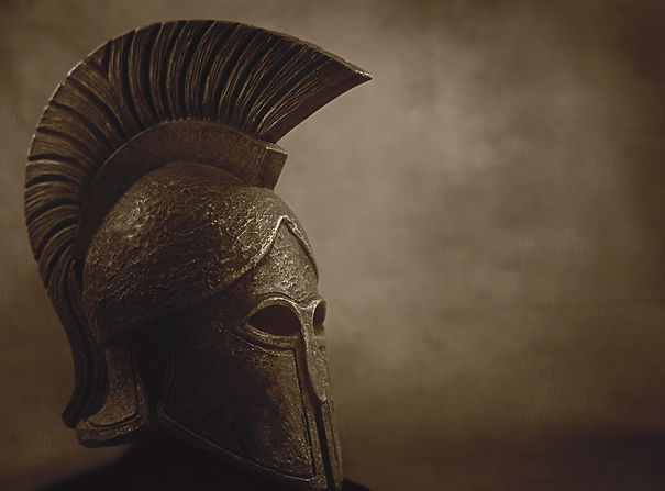 Ancient Spartan (Greek) warrior helmet o