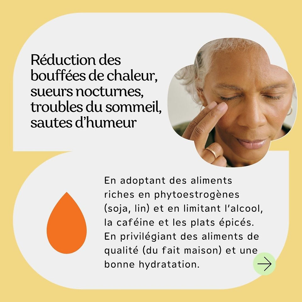 réduction des bouffées de chaleur à la ménopause