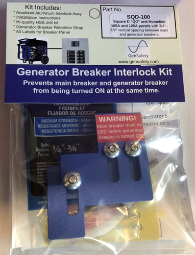 Square D - HOMCRBGK1C Homeline Generator Inter-Lock Kit, For Use On Outdoor 100A-125A Main Breaker Load Centers - View #7