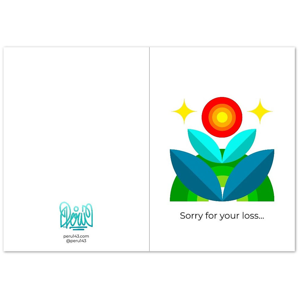 Thumbnail: PERU 143 - "Sorry for your loss" Greeting Card (Pack of 10)
