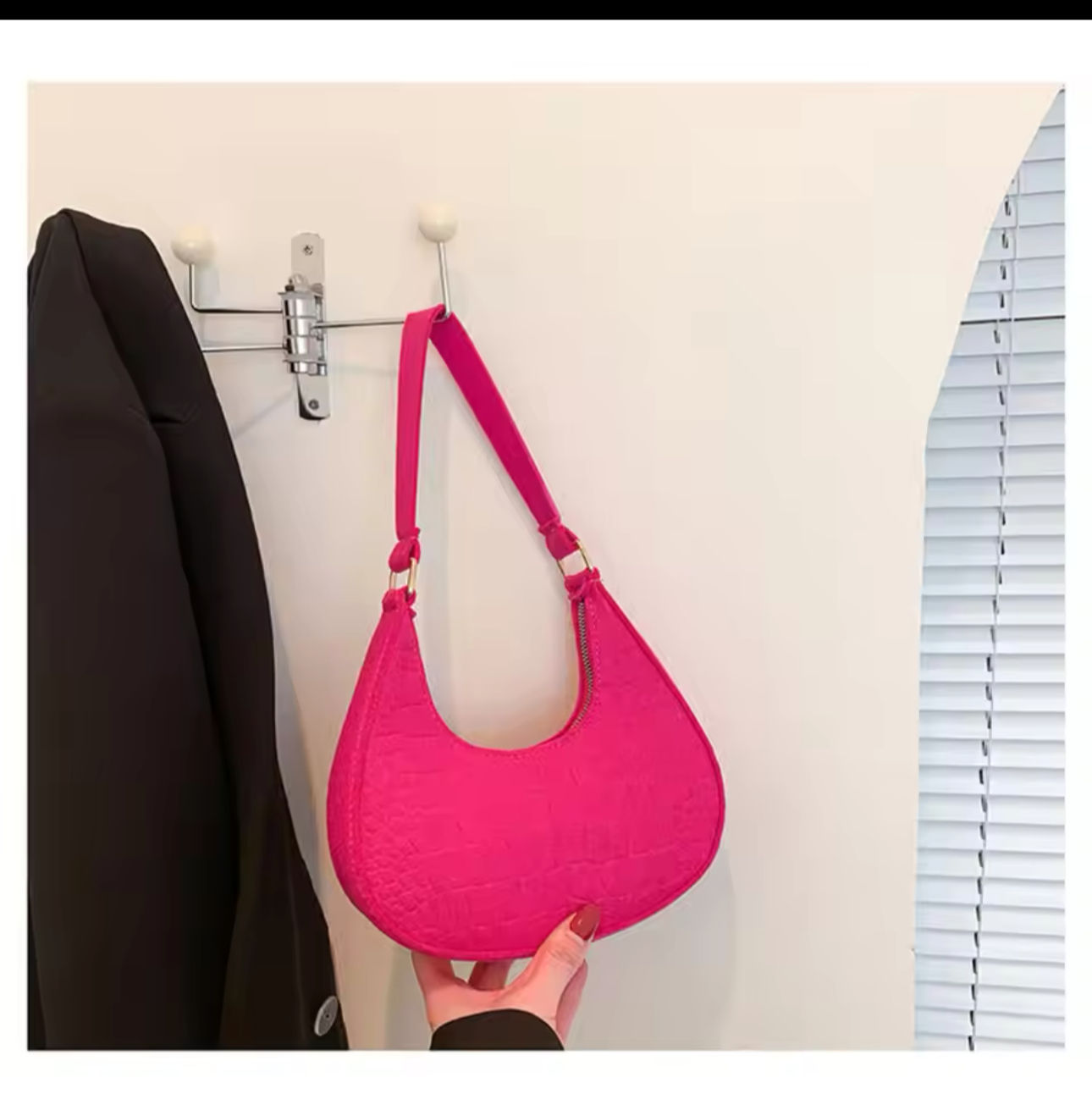 pink shoulder bag
