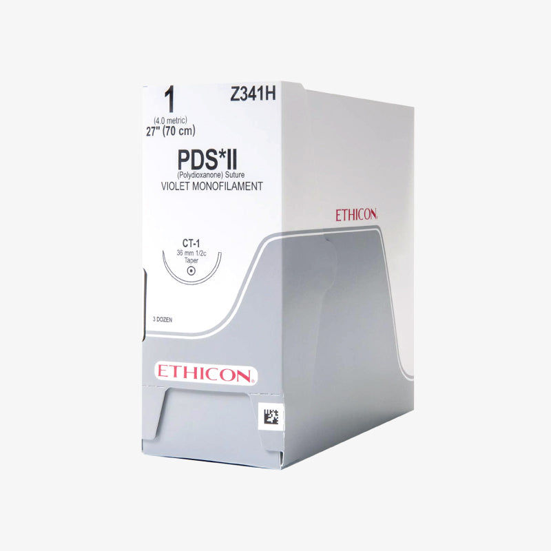 Ethicon Sutura Calibre 1 - Longitud 70 CM - Aguja CT-1 36 MM PDS II Violeta