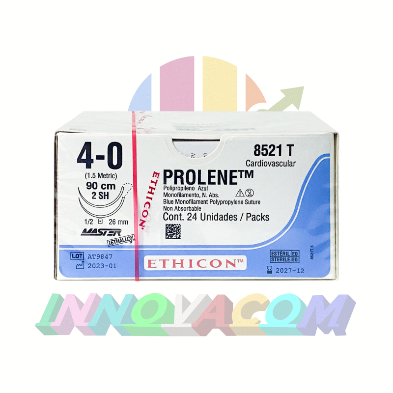 Ethicon Sutura Calibre 4/0 - Longitud 90 CM - Aguja SH D/A 26 MM Prolene