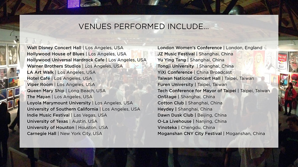 Dolce Wang Venues Performed
