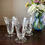Thumbnail: Vintage Etched Footed Tumbler Glasses