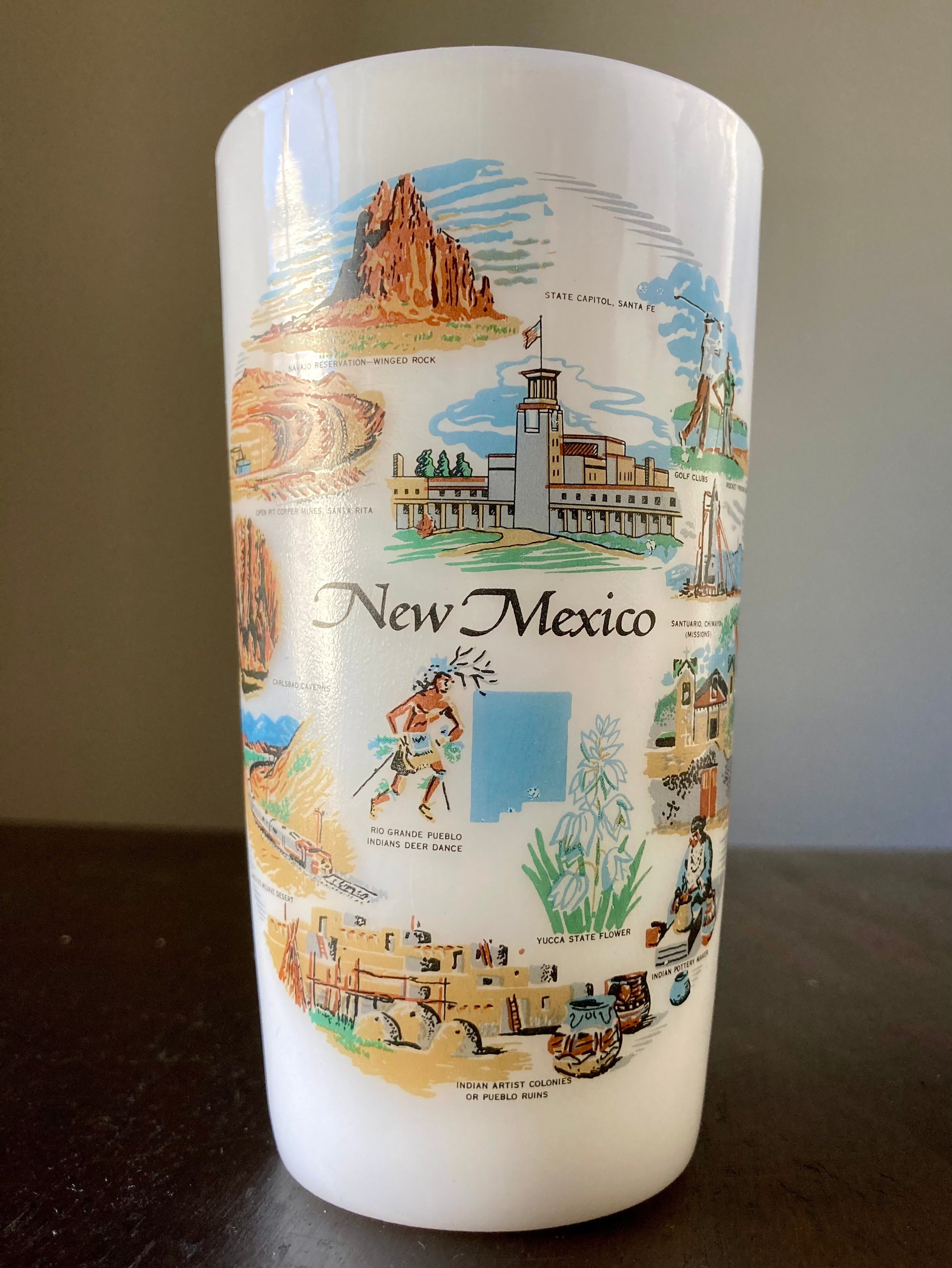 1960's Federal Glass New Mexico Glass