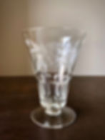 Thumbnail: Vintage Etched Footed Tumbler Glasses