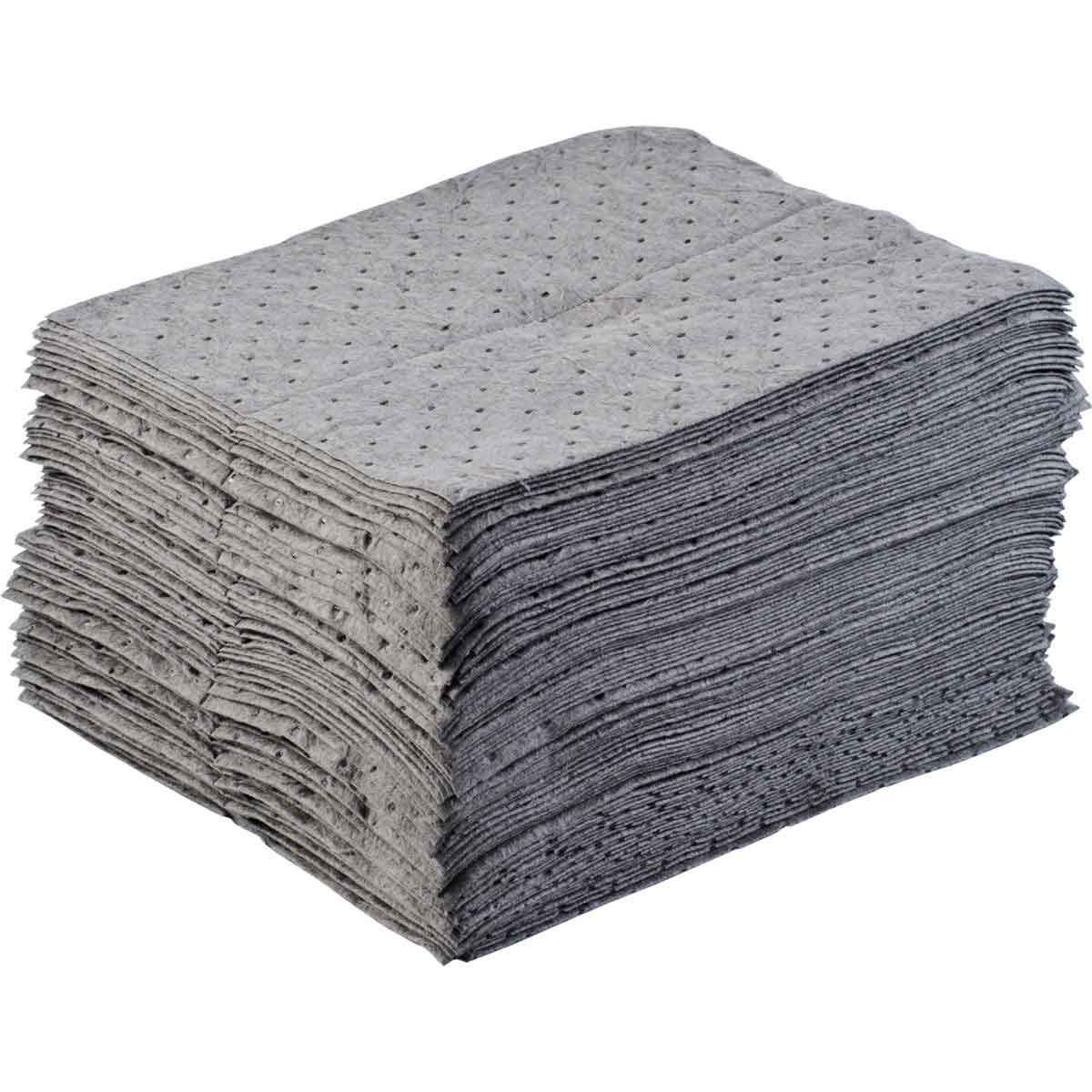 Universal Grey Dimpled Lightweight Absorbents Pads, 15" x 18" 100/Bale