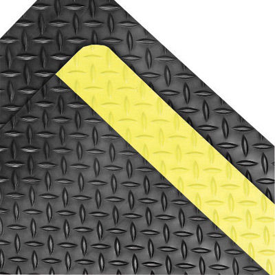 NoTrax 3' X 75' Black And Yellow 9/16" Thick Rubber And Sponge Dura Trax