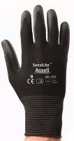Ansell SensiLite Black Dipped Coated Work Gloves