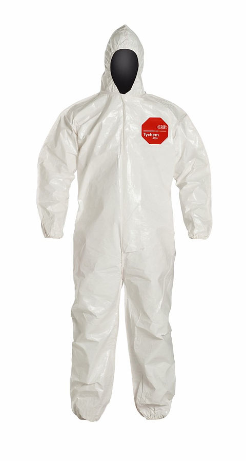 DuPont White12mil Tychem Saranex 23-P Film Chemical Coveralls DuPont White12mil Tychem Saranex 23-P Film Chemical Coveralls