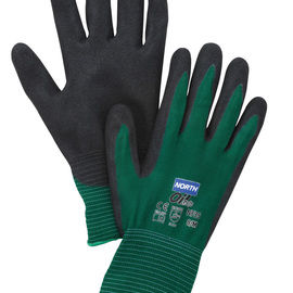 North North Oil Grip 13 Gauge Cut Black Nitrile Coated Work Gloves