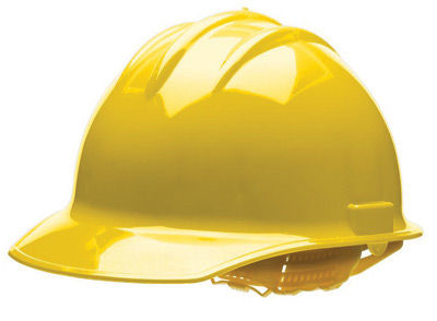 Bullard Yellow HDPE Cap Style Hard Hat w/6 Pt. Pinlock Suspension