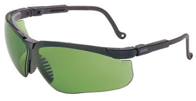 Uvex Genesis Safety Glasses W/Black Frame & Shade 2.0 Infra-dura Lens