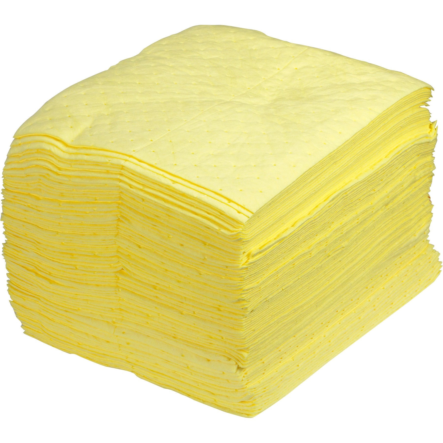Hazmat Yellow Absorbent Pads, 15 x 18, 100/Bale