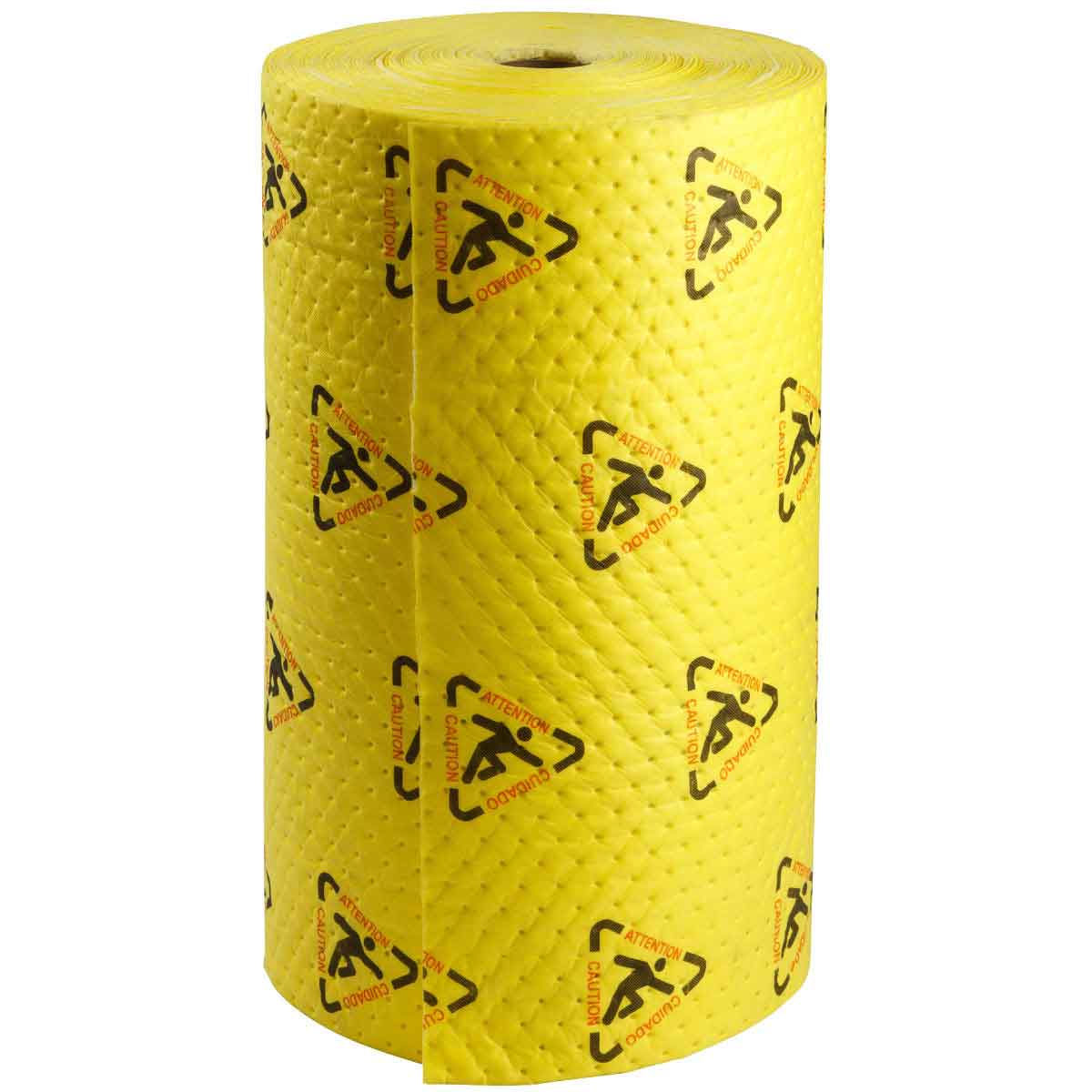 Hi-Visibility Caution Absorbent Roll, 30" x 150', 18/Pallet per each
