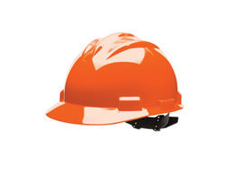 Bullard Orange HDPE Cap Style Hard Hat w/4 Pt. Rachet Suspension