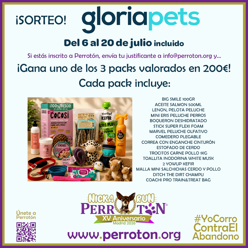 SORTEO GLORIA PETS PERROTON MADRID 2026 NICKA RUN.gif