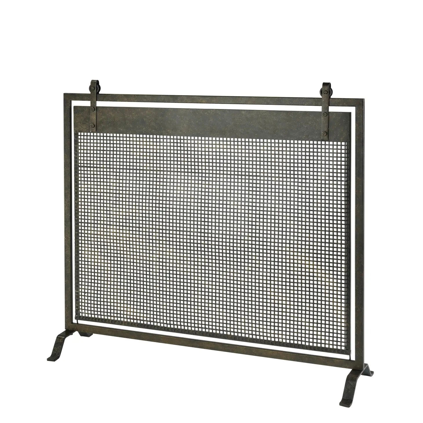 Rustic Metal Fireplace Screen Home Decor