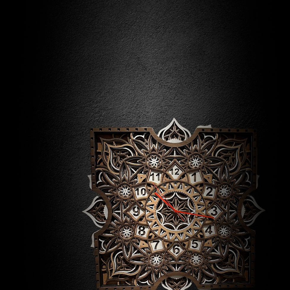 Thumbnail: 7Layer Art laser Cut Wall Clock