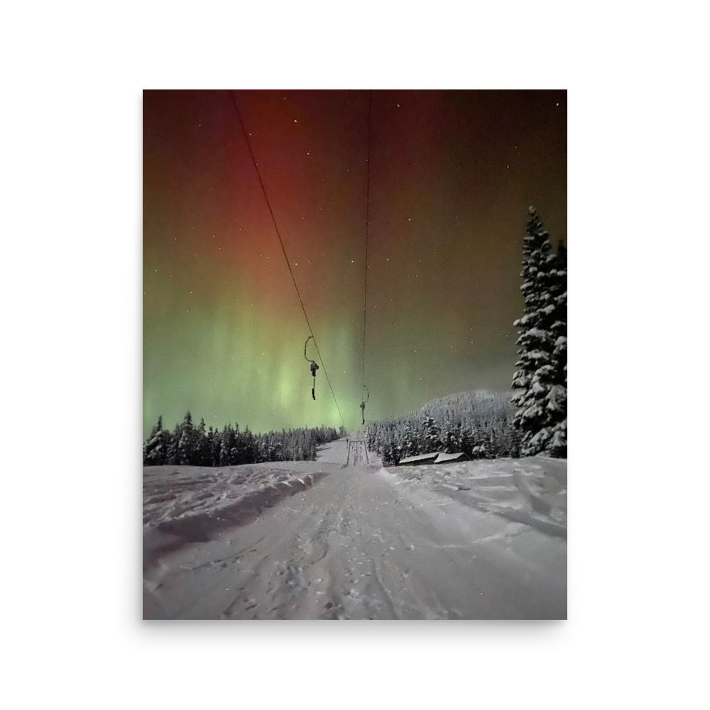 Northern Lights Through The Towers Mount Cain