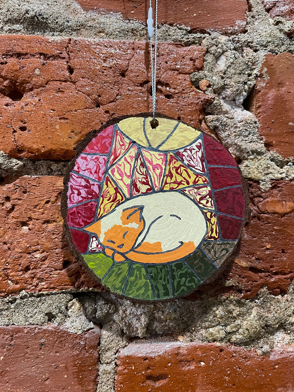 Thumbnail: Sleeping Cat - Flame Point - ORNAMENT