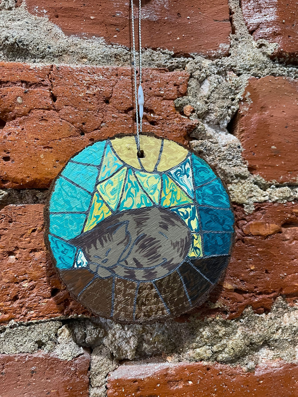 Thumbnail: Sleeping Cat - Brown Tabby - ORNAMENT