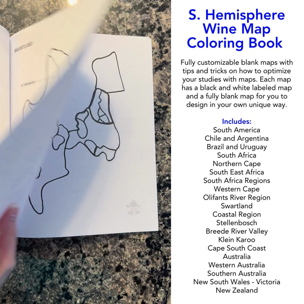 Thumbnail: Wine Map Coloring Book - Southern Hemisphere