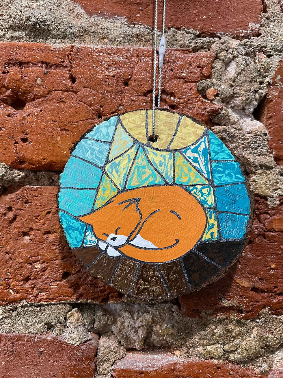 Thumbnail: Sleeping Cat - Orange Tuxedo - ORNAMENT