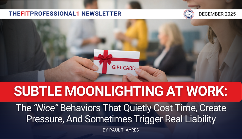 Subtle Moonlighting At Work: The “Nice” Behaviors That Quietly Cost Time, Create Pressure, And Sometimes Trigger Real Liability