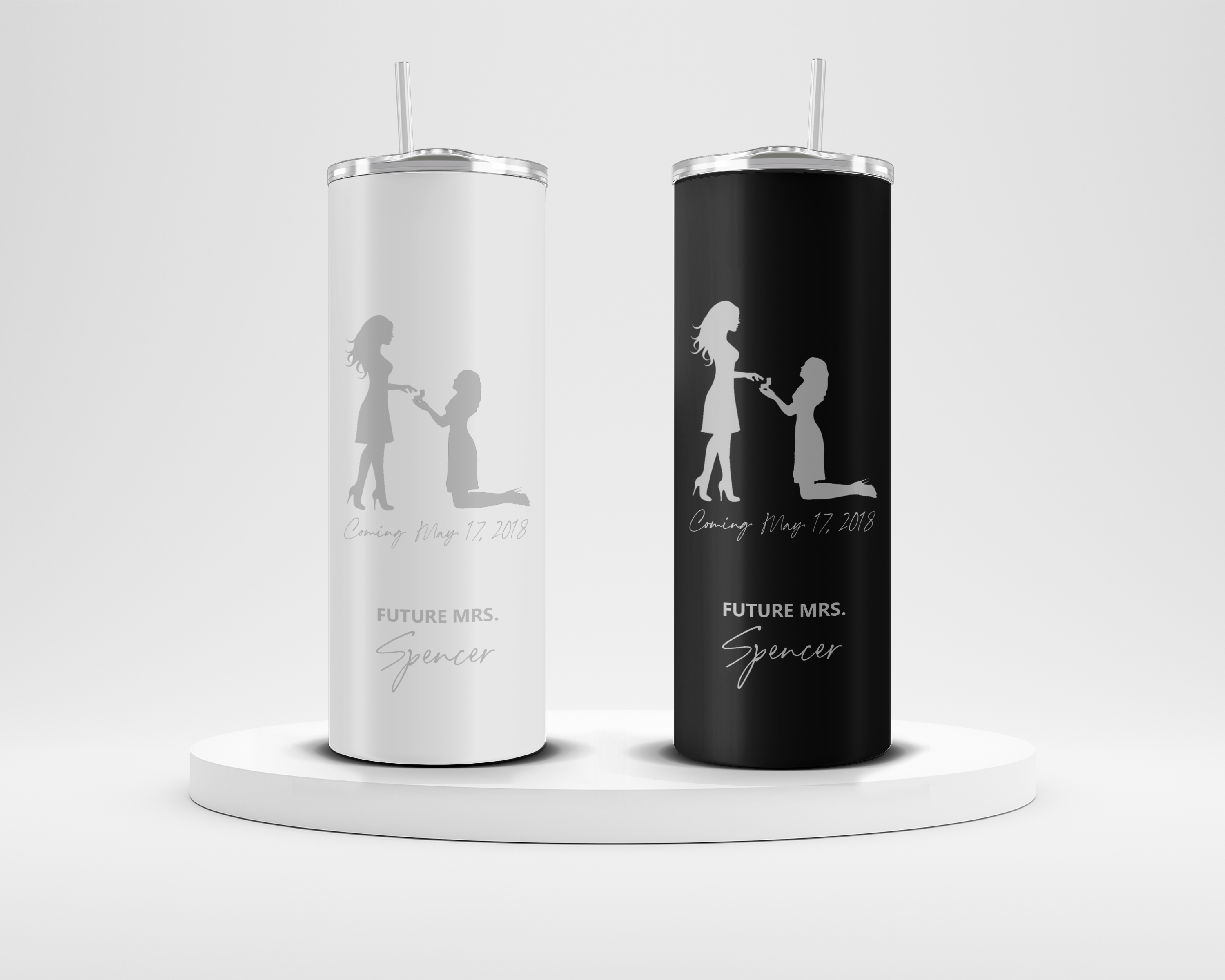 Lesbian Engagement with last name & date