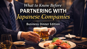 What to Know Before Partnering with Japanese Companies: Business Dinner Edition (会食篇)