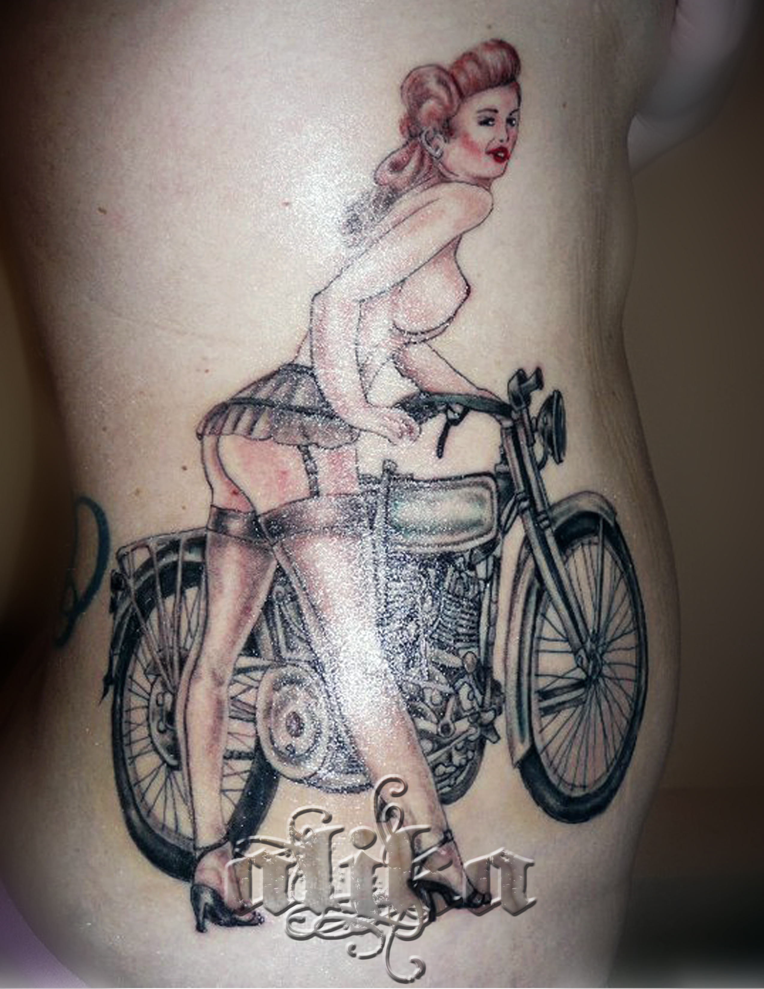 Biker pinup