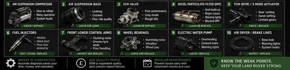 Los Angeles Independent Land Rover Range Rover Genuine OEM Parts Repair Service Center