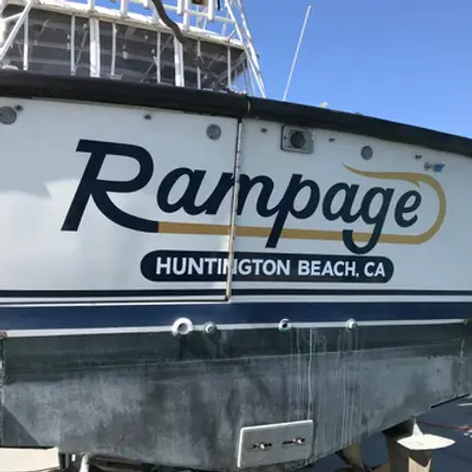 Rampage Boat Huntington Beach Orange County South Bay Los Angeles Hand Painted Vehicles BO