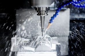 High precision CNC machining center working, operator machining automotive sample part pro
