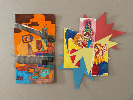 collage with colors