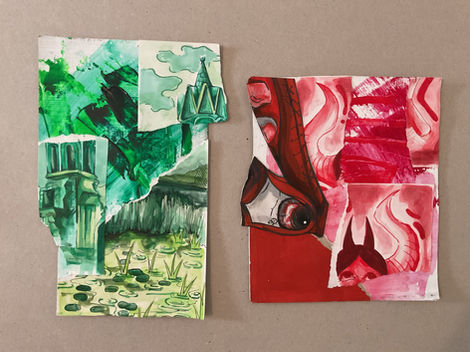 collage with colors