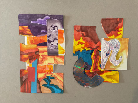 collage with colors