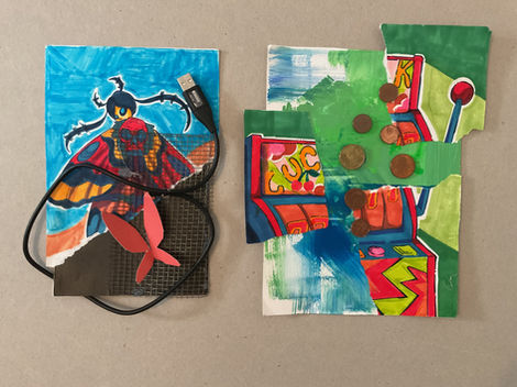 collage with colors