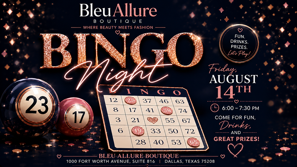 BLEUALLURE BOUTIQUE 2 YEAR ANNIVERSARY BINGO NIGHT