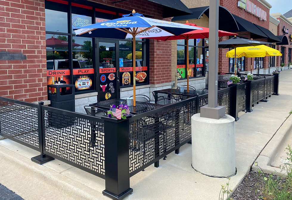 Removable Sidewalk Patio Partitions, Black
