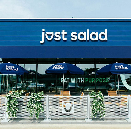 Just Salad with gray fence