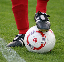 Cleats on Soccer Ball
