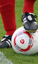 Cleats on Soccer Ball