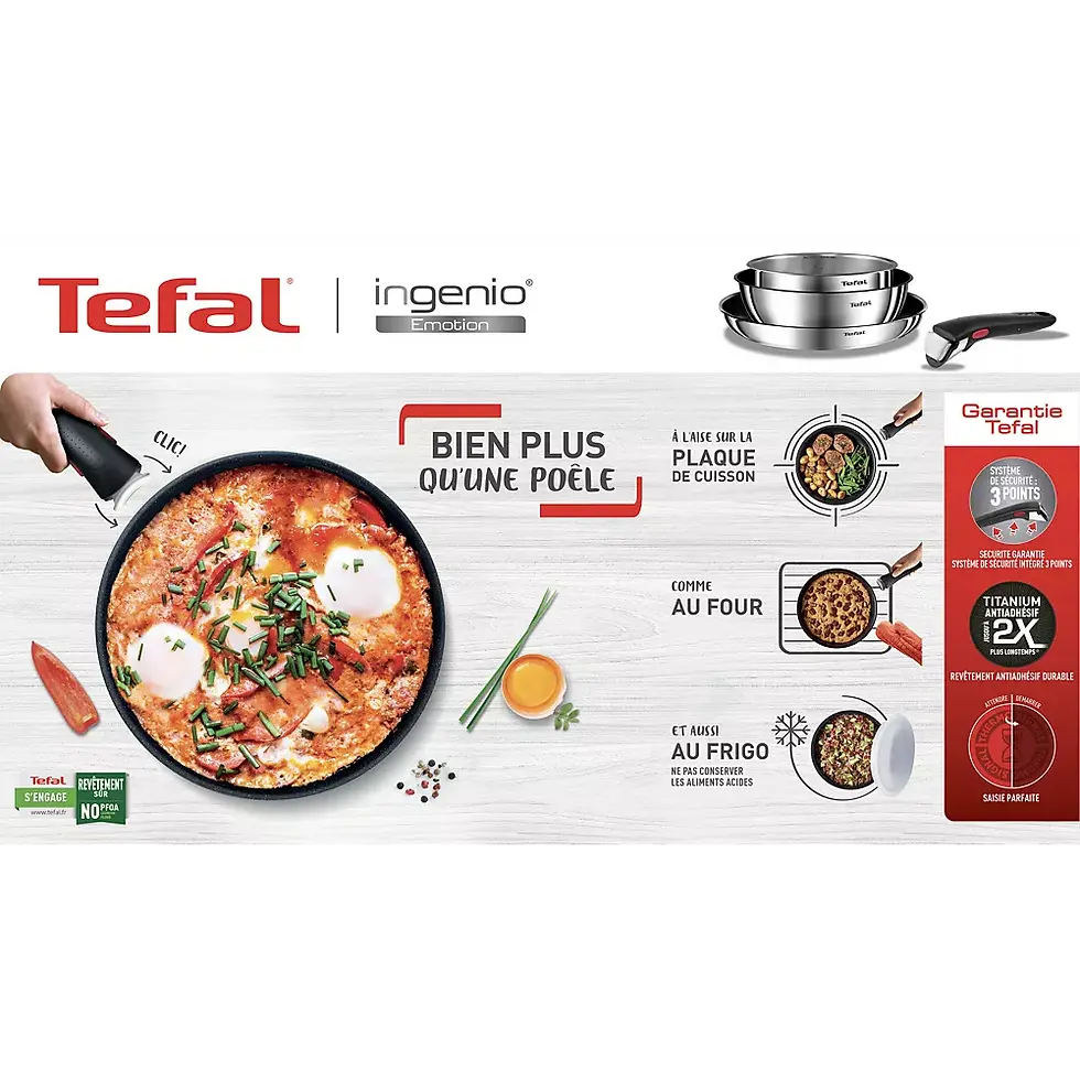 Miniatura: Set di pentole TEFAL Ingenio Emotion da 10 pezzi L897S104