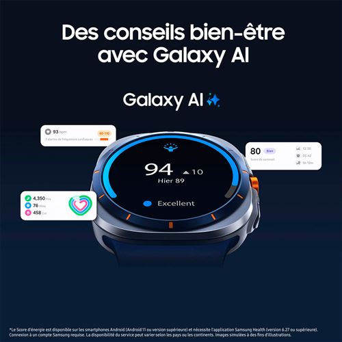 Miniature : Montre connectée Samsung Galaxy Watch Ultra 2025 Argent Titane
