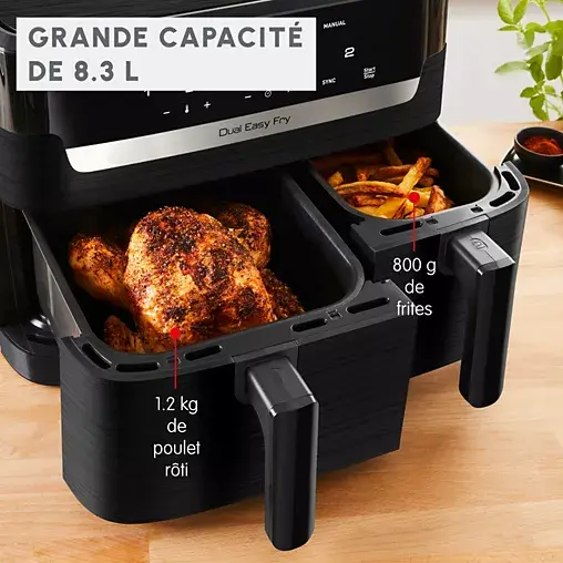 Miniaturbild: MOULINEX Easy Fry Dual XXL 8,3L Heißluftfritteuse EZ901N20 – Doppeltank