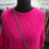 Thumbnail: Hot pink chunky knit jumper