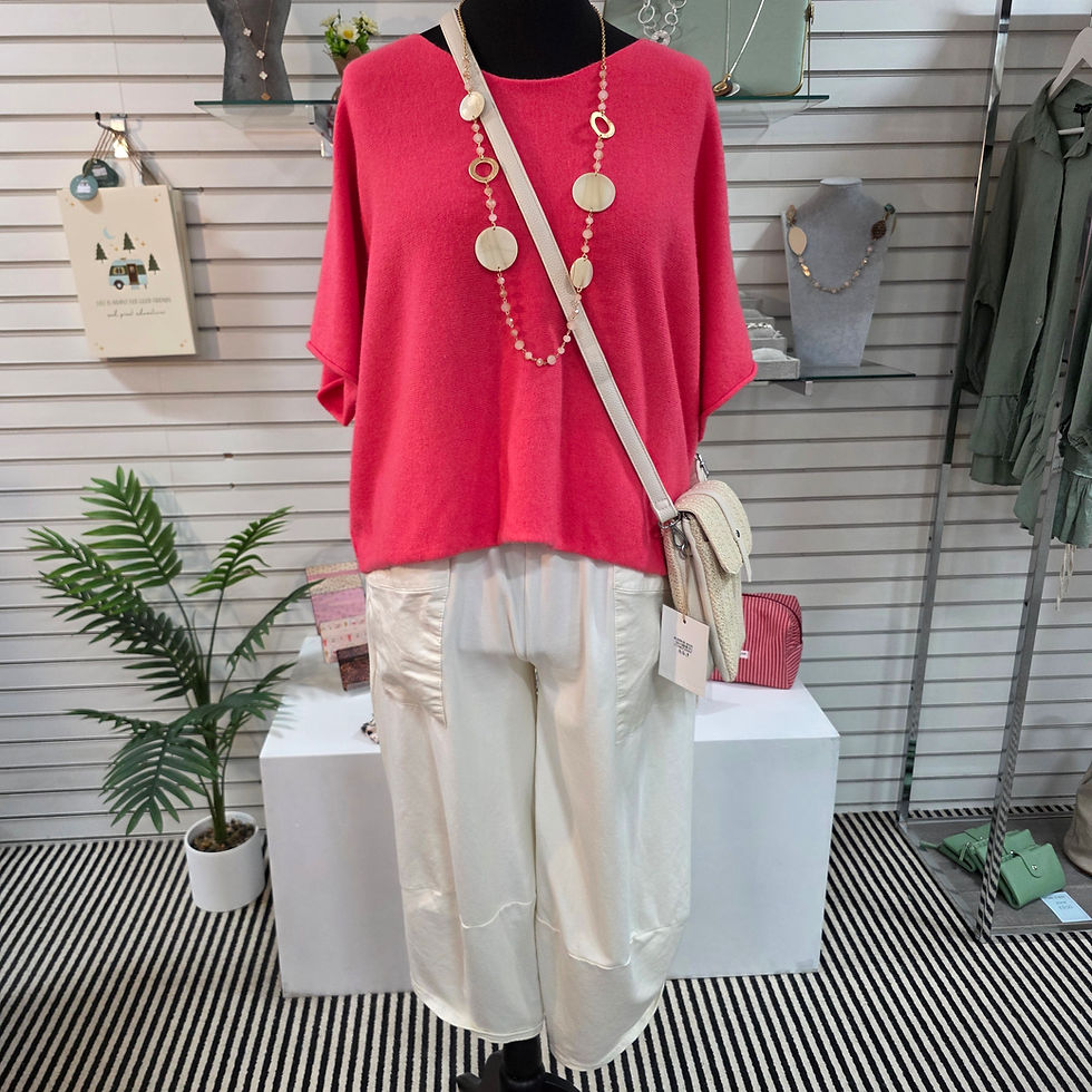 Thumbnail: Fuchsia Boxy Knit